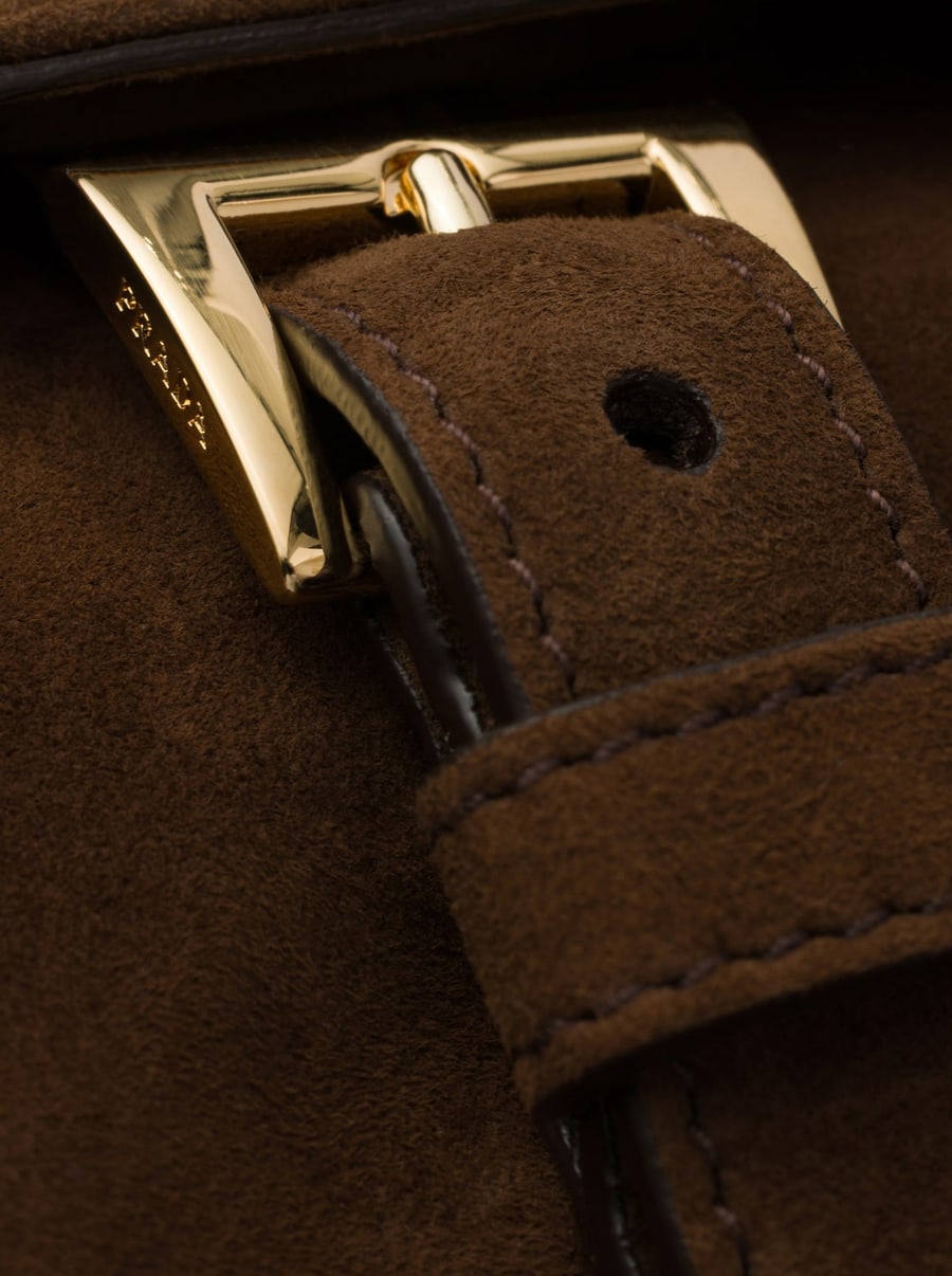 Prada EXPLORE MEDIUM SUEDE SHOULDER BAG, view 7