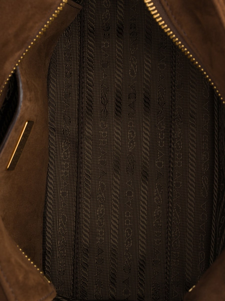Prada EXPLORE MEDIUM SUEDE SHOULDER BAG, view 8