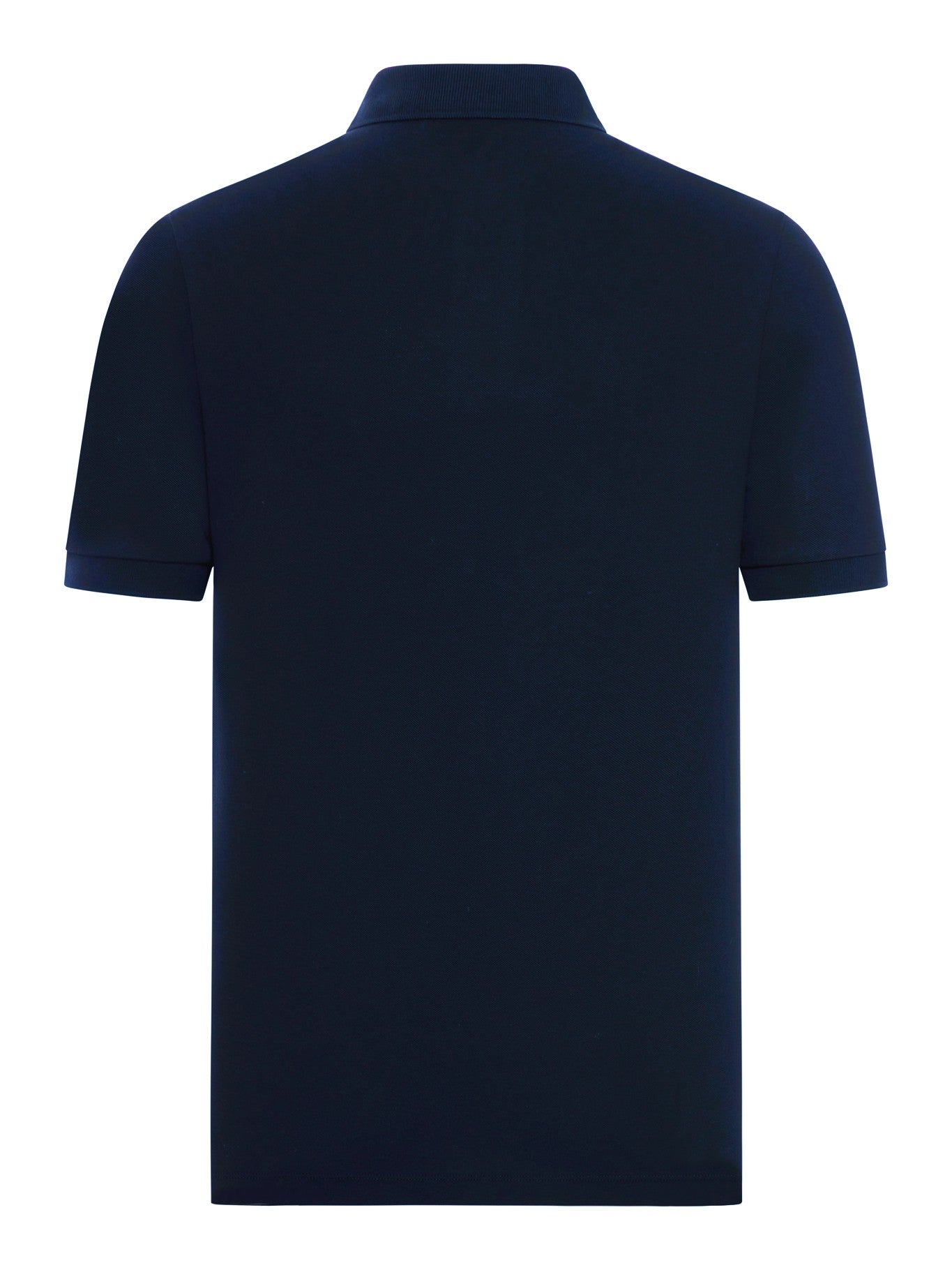 Stone Island BLUE NAVY COTTON POLO SHIRT WITH LOGO PATCH, view 2