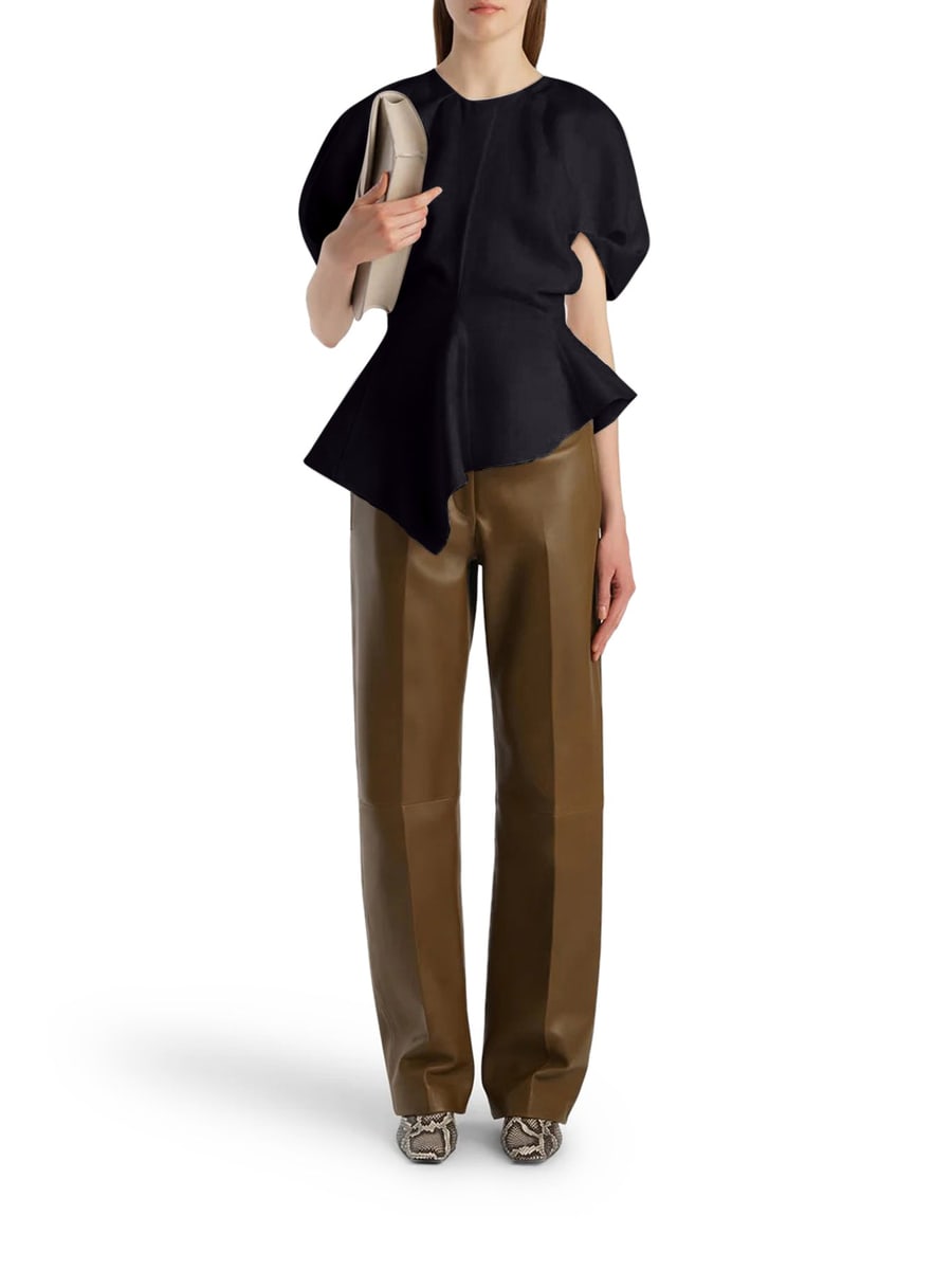 Khaite RUMI LINEN BLEND TOP, view 2