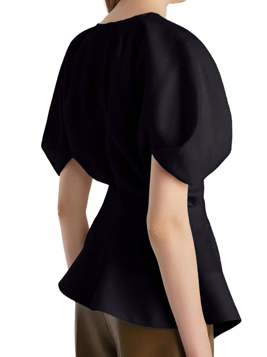 Khaite RUMI LINEN BLEND TOP, view 4