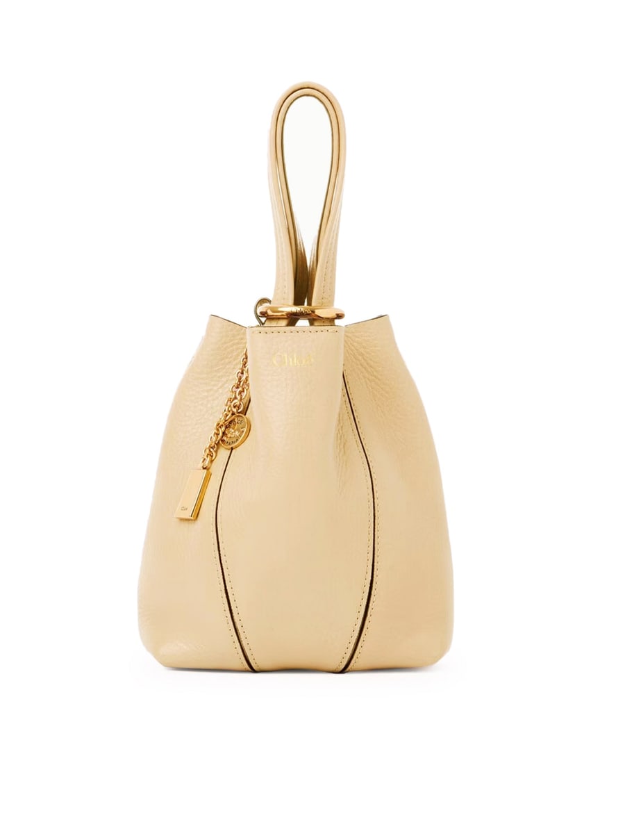 Chloé CHLOÉ SPIN SMALL TOTE BAG IN LEATHER