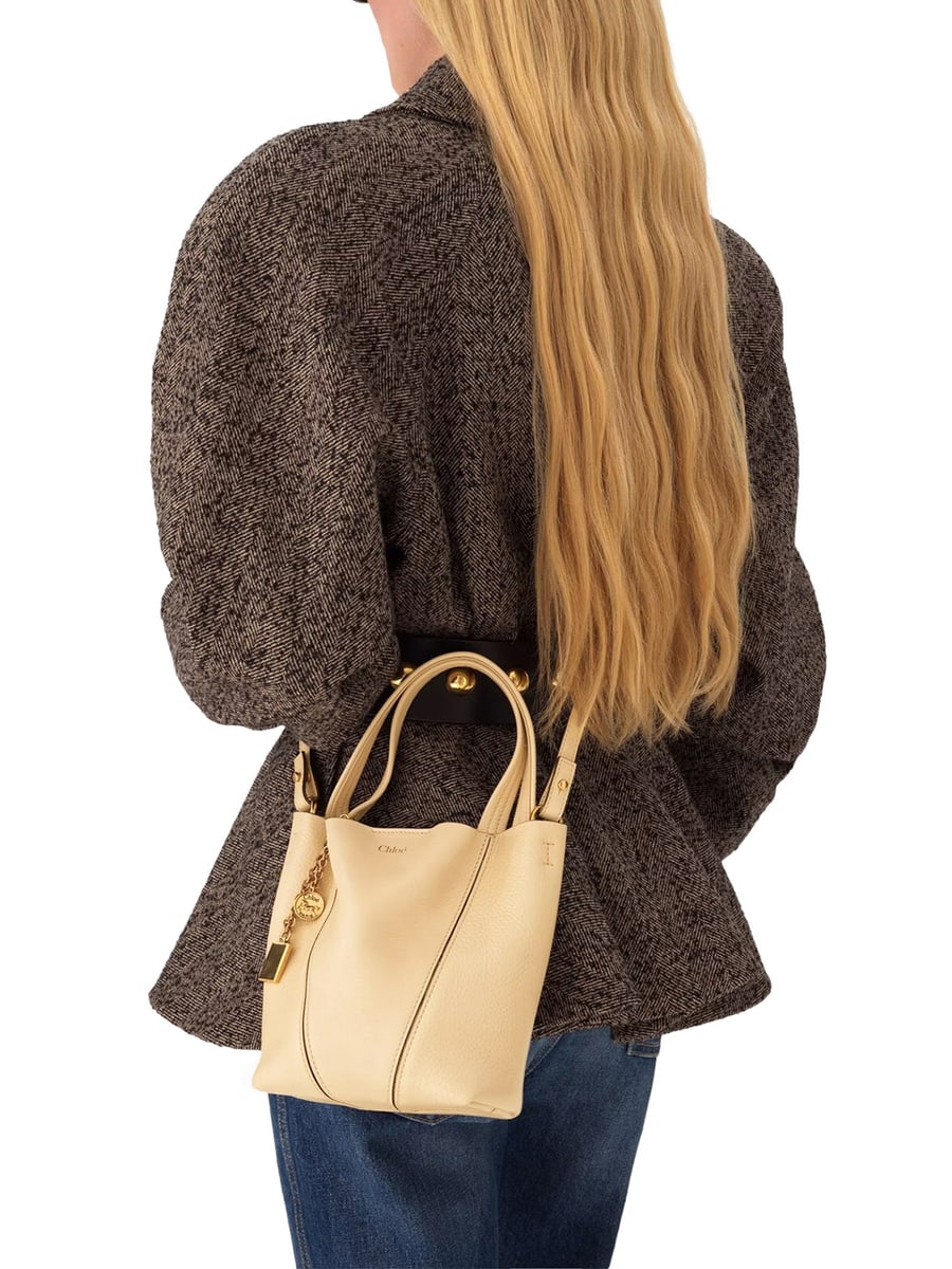 Chloé CHLOÉ SPIN SMALL TOTE BAG IN LEATHER, view 4