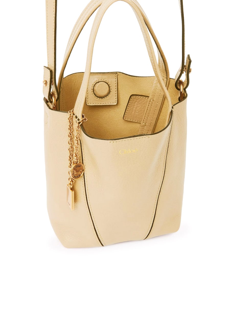 Chloé CHLOÉ SPIN SMALL TOTE BAG IN LEATHER, view 8