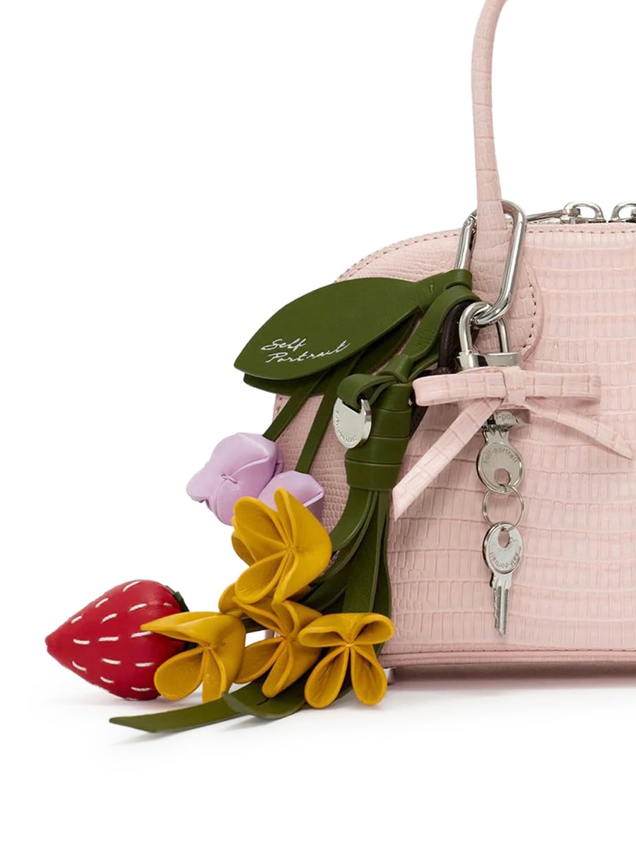 self-portrait MINI LEATHER BAG WITH PENDANT, view 5