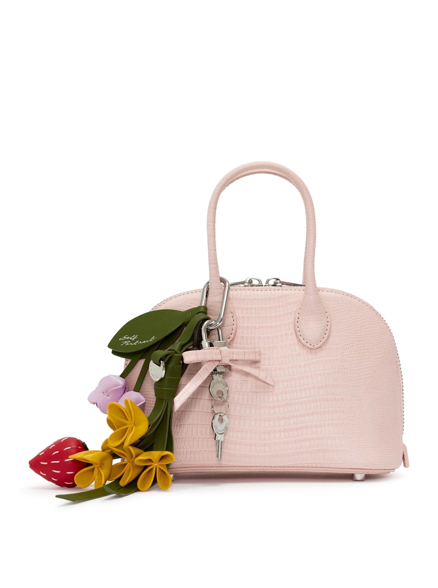 self-portrait MINI LEATHER BAG WITH PENDANT