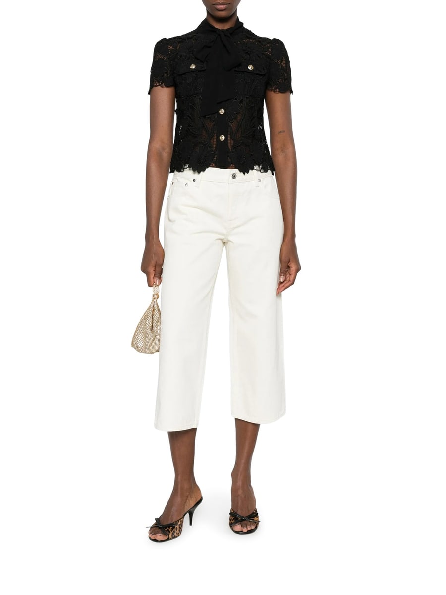 self-portrait BLACK TOP WITH NECK TIES, view 2
