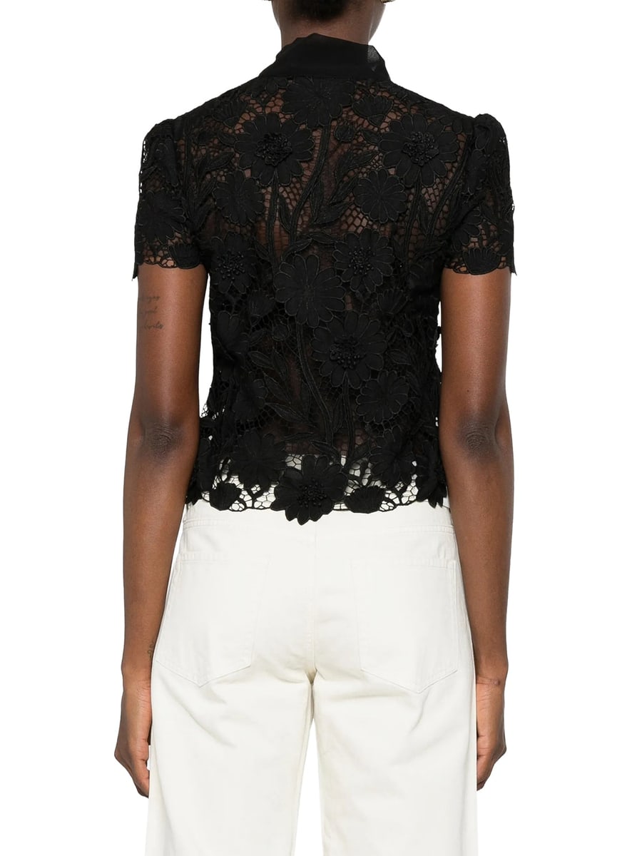 self-portrait BLACK TOP WITH NECK TIES, view 4