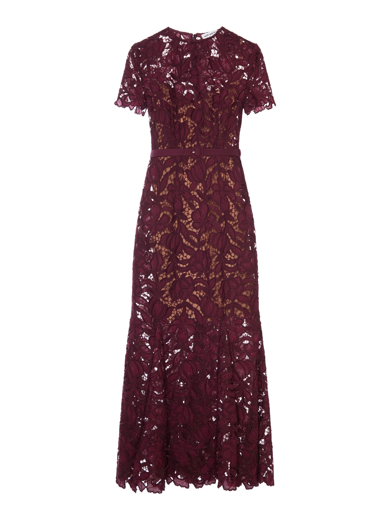 self-portrait MIDI LACE DRESS