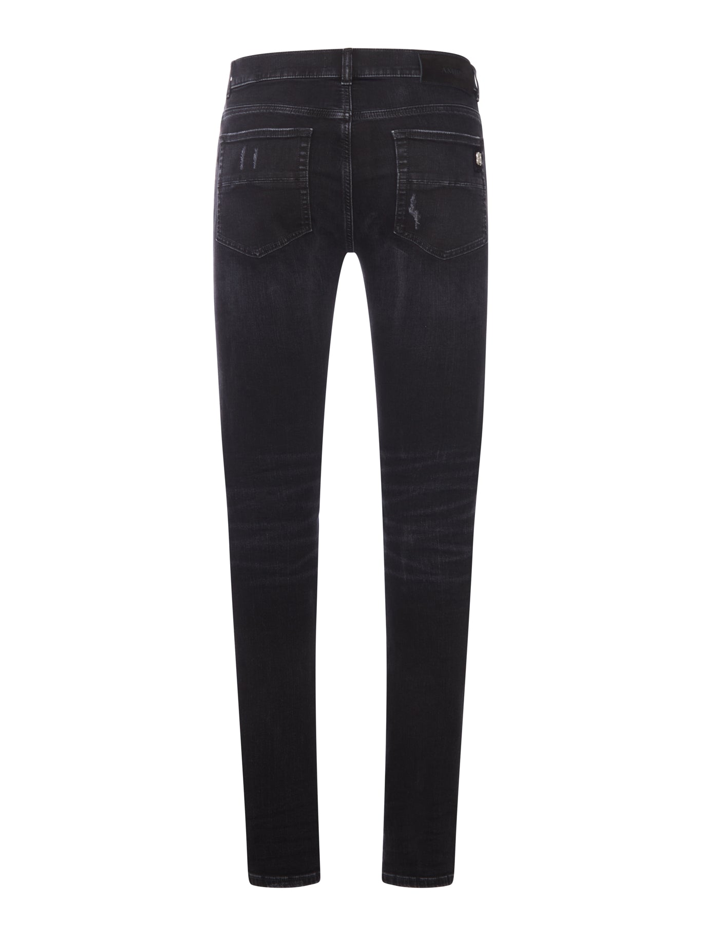 Amiri SKINNY JEANS WITH STUDS AND DESTROY DETAILS, view 2