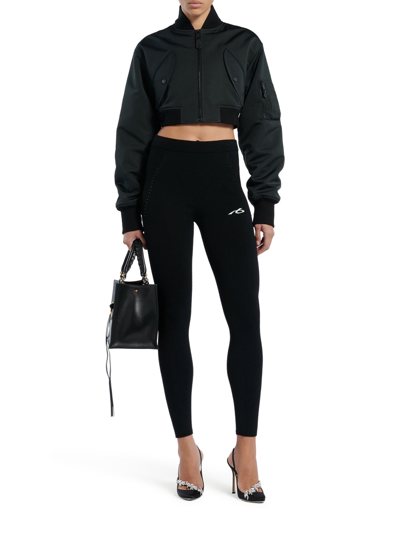 Balenciaga TECHWEAR LEGGINGS IN BLACK SPORTS MESH, view 2