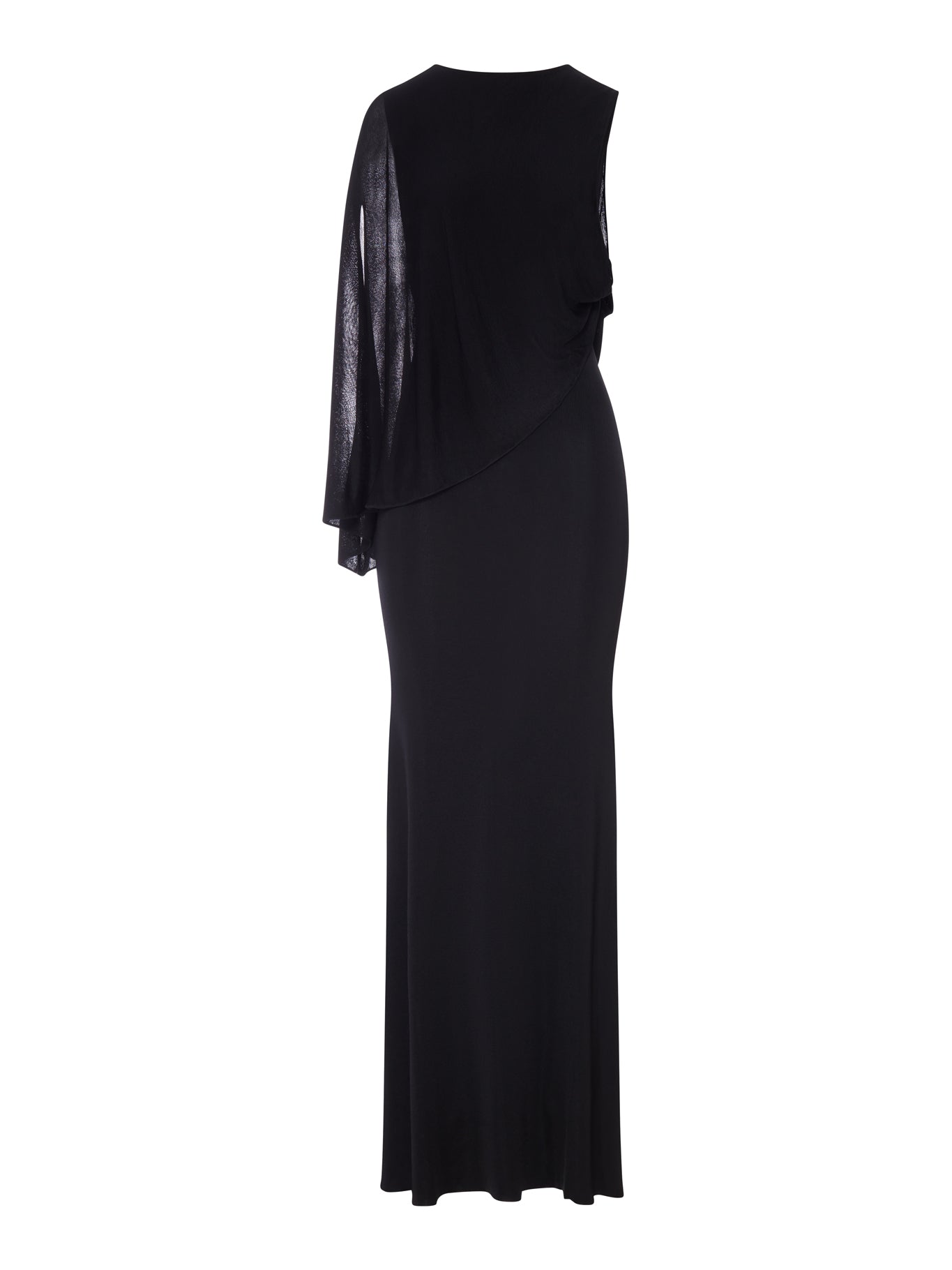 self-portrait LONG ONE-SHOULDER KNIT DRESS