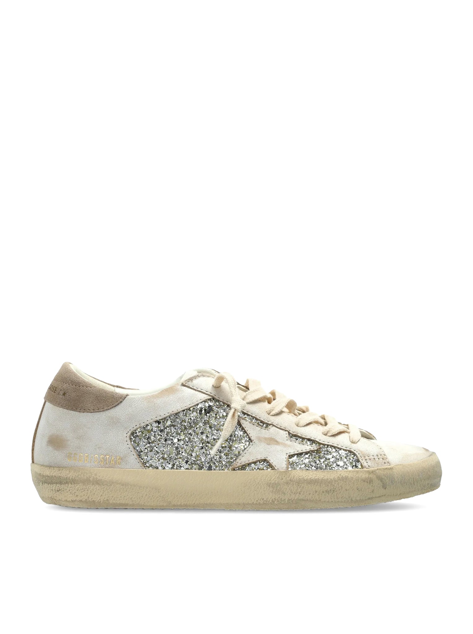 Golden Goose SUPER-STAR SNEAKERS WITH GLITTER DETAILS