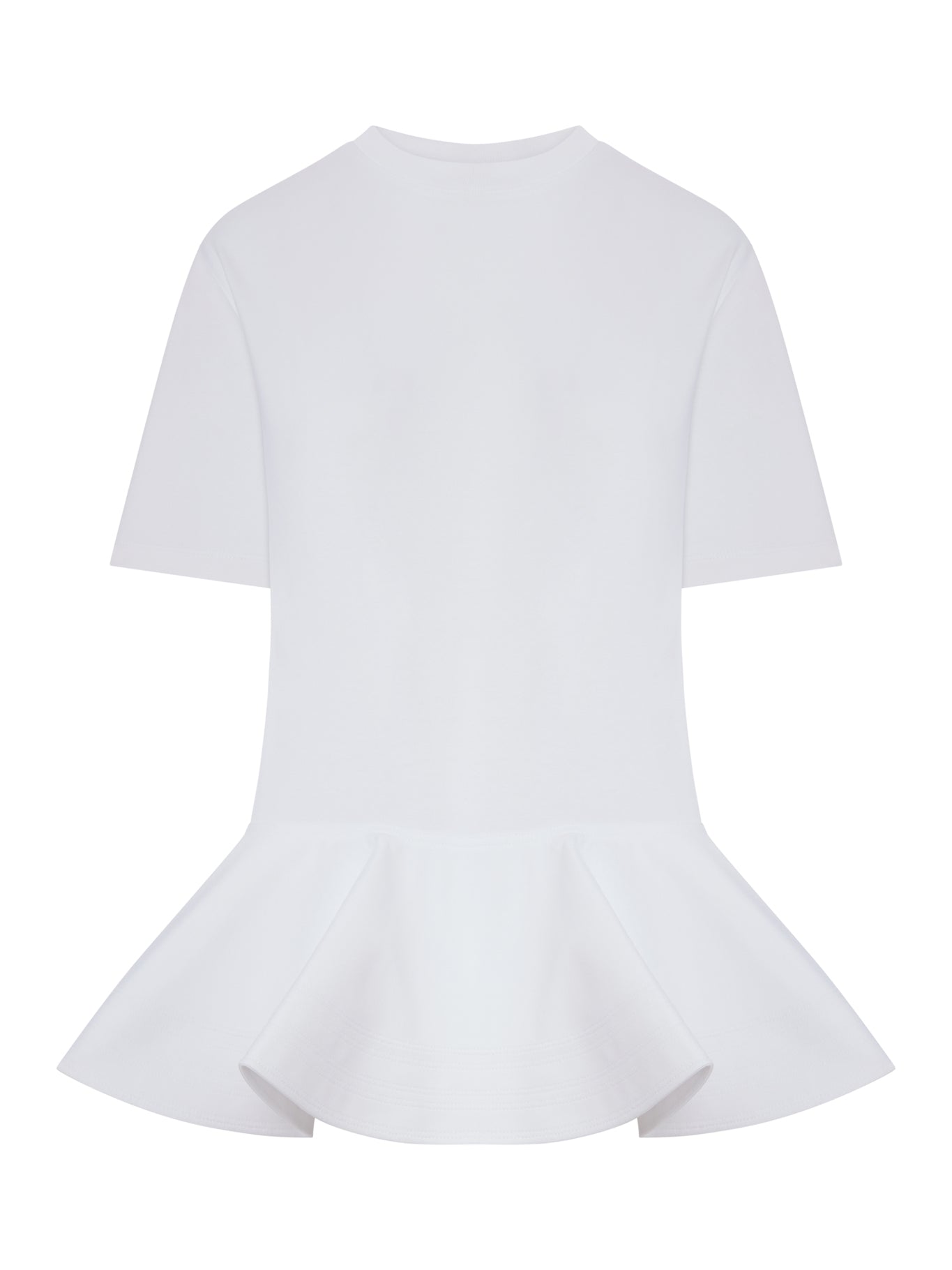 Alaïa COTTON JERSEY T-SHIRT WITH CRINOLINE