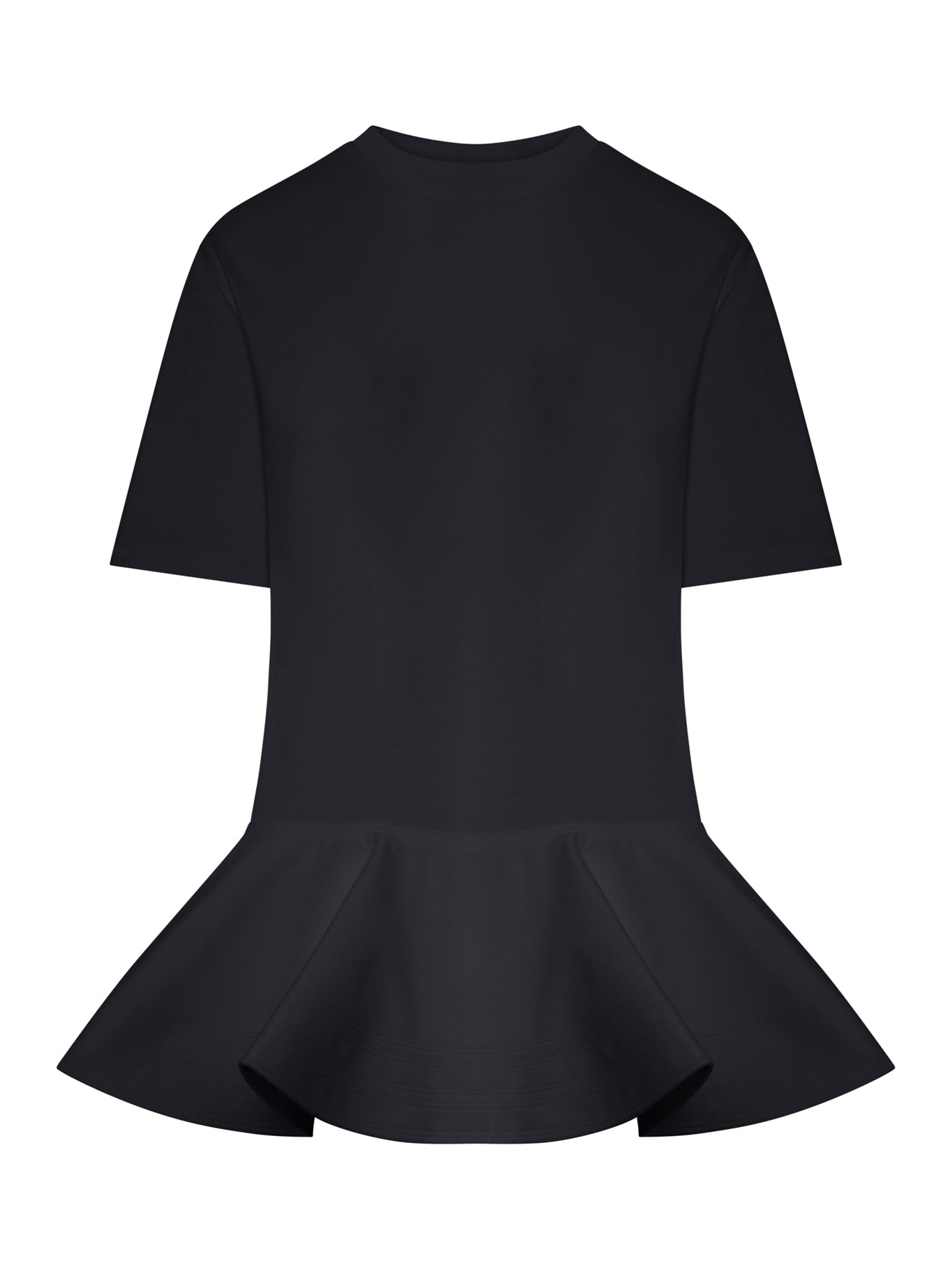 Alaïa COTTON JERSEY T-SHIRT WITH CRINOLINE