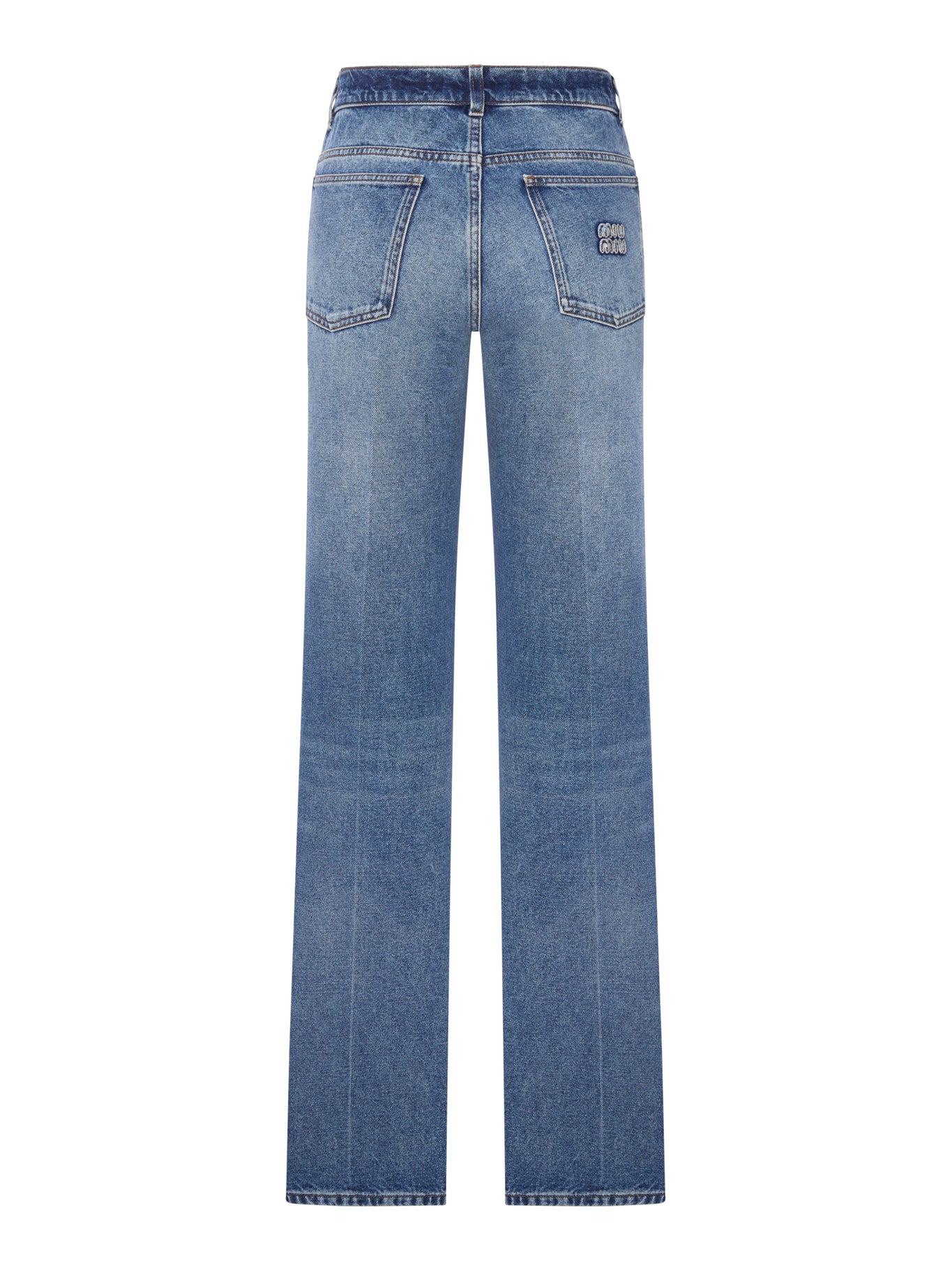 Miu Miu STRAIGHT LEG DENIM JEANS MEDIUM WASH, view 2