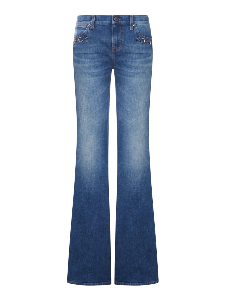 Gucci STRETCH COTTON JEANS WITH HOOK
