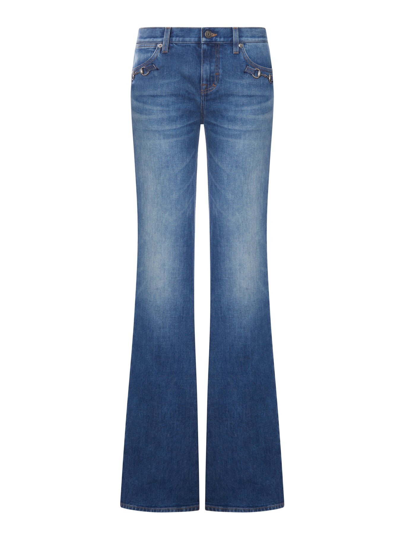 Gucci STRETCH COTTON JEANS WITH HOOK