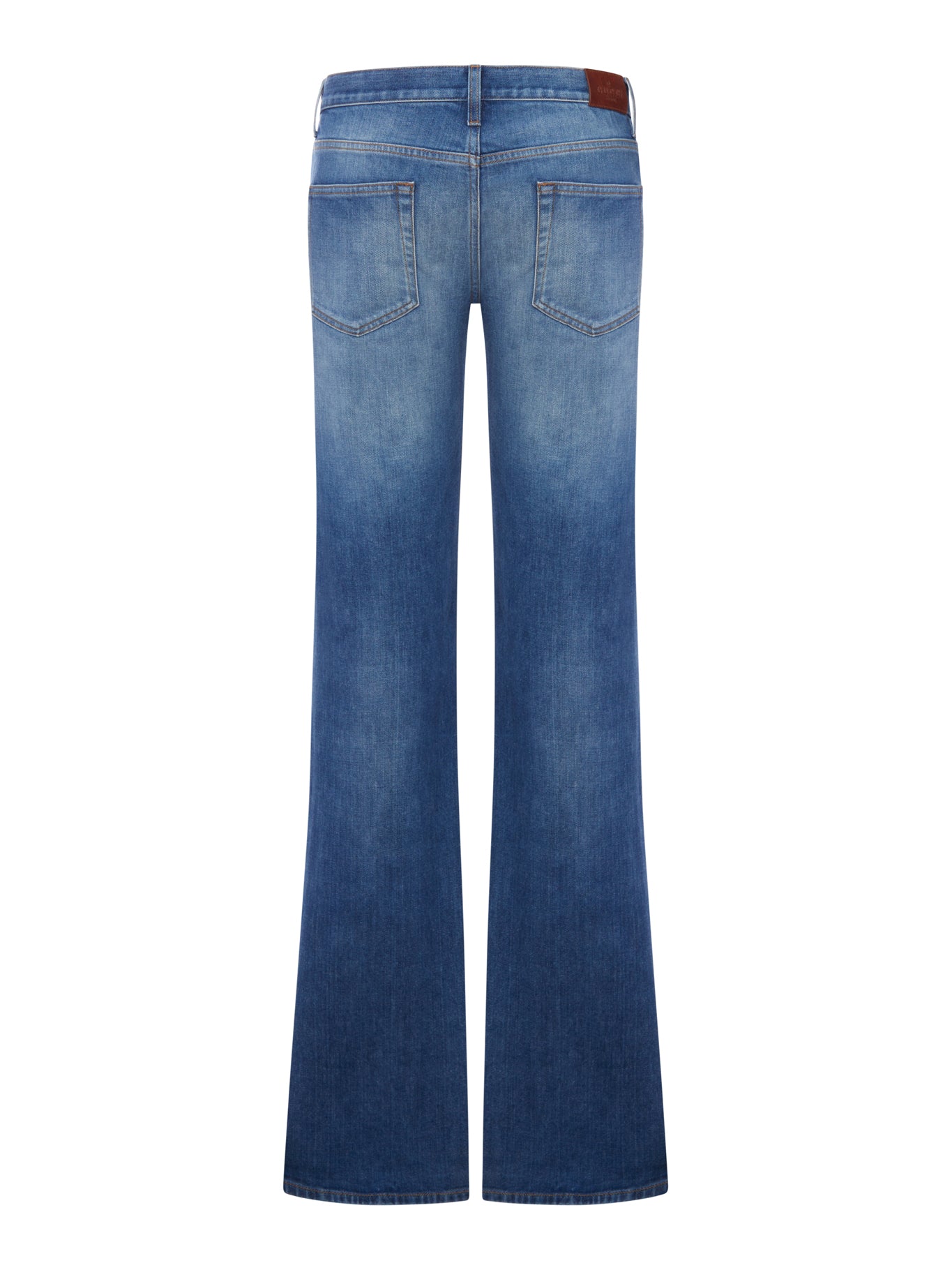 Gucci STRETCH COTTON JEANS WITH HOOK, view 2