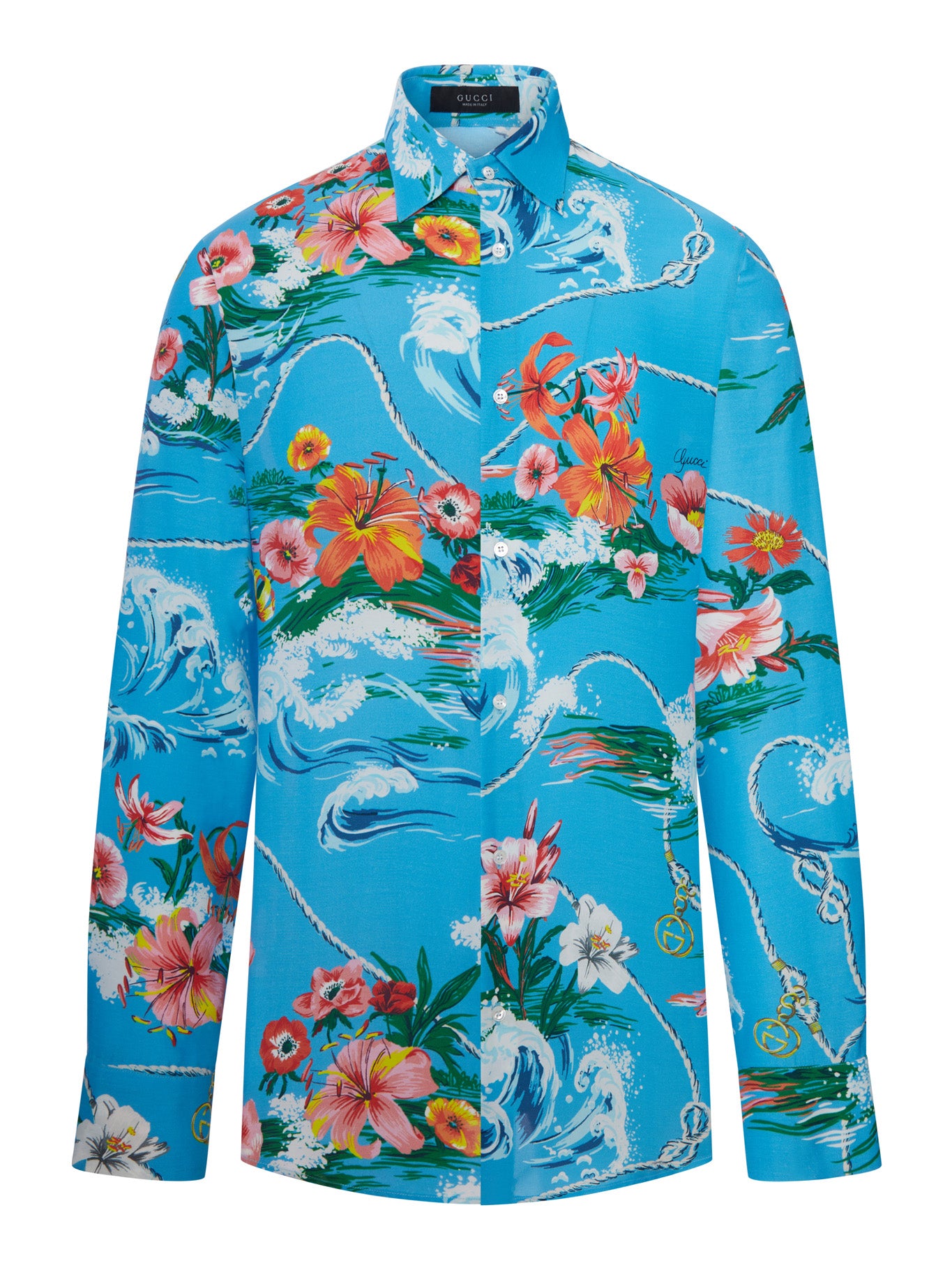 Gucci SHIRT IN FLUID PRINTED FABRIC
