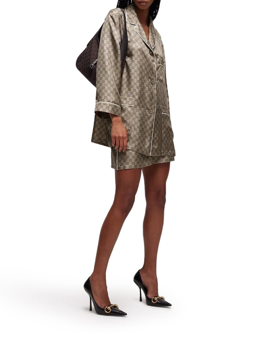 Gucci PRINTED SILK TWILL SHIRT, view 2