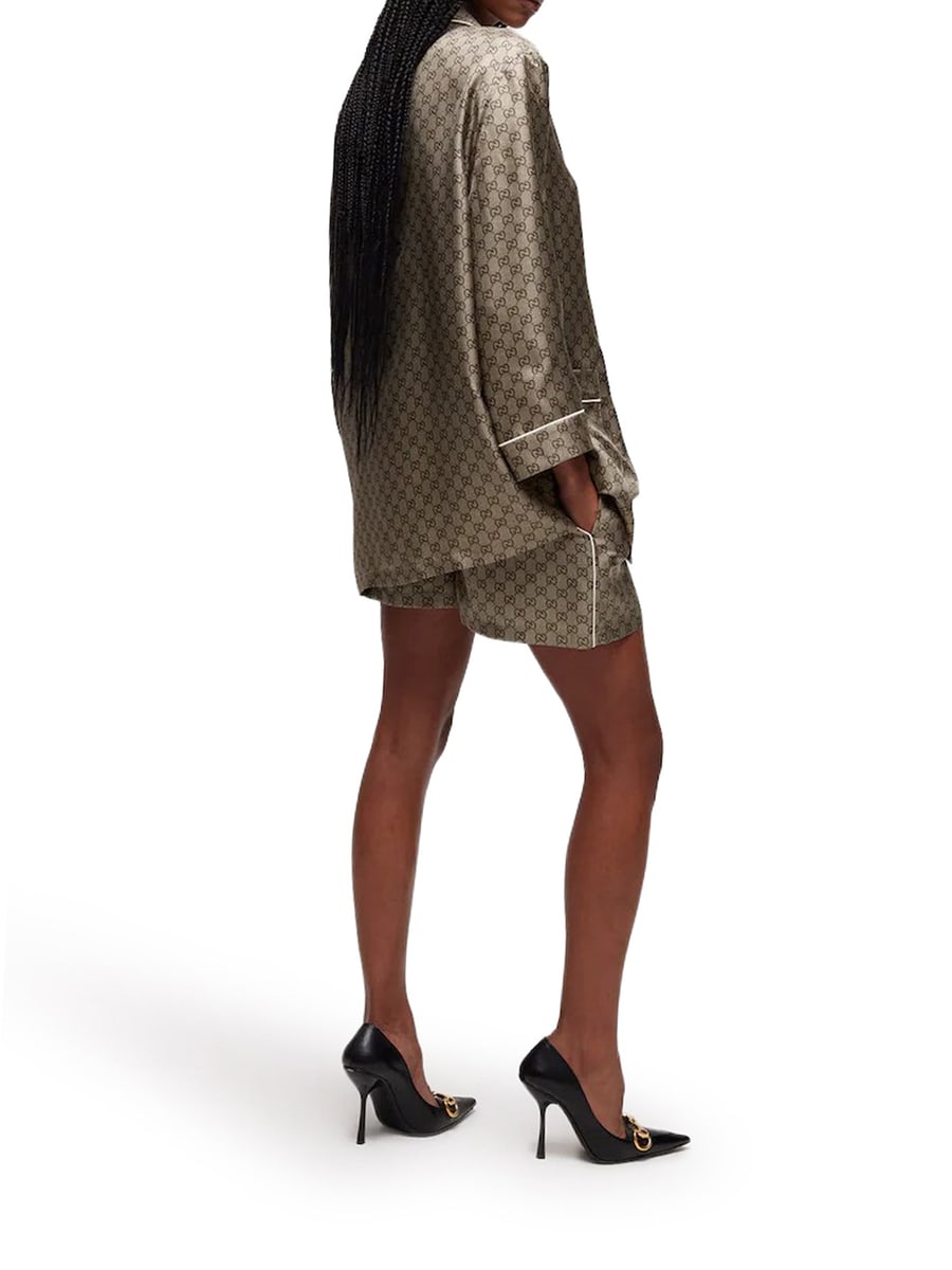 Gucci PRINTED SILK TWILL SHIRT, view 3
