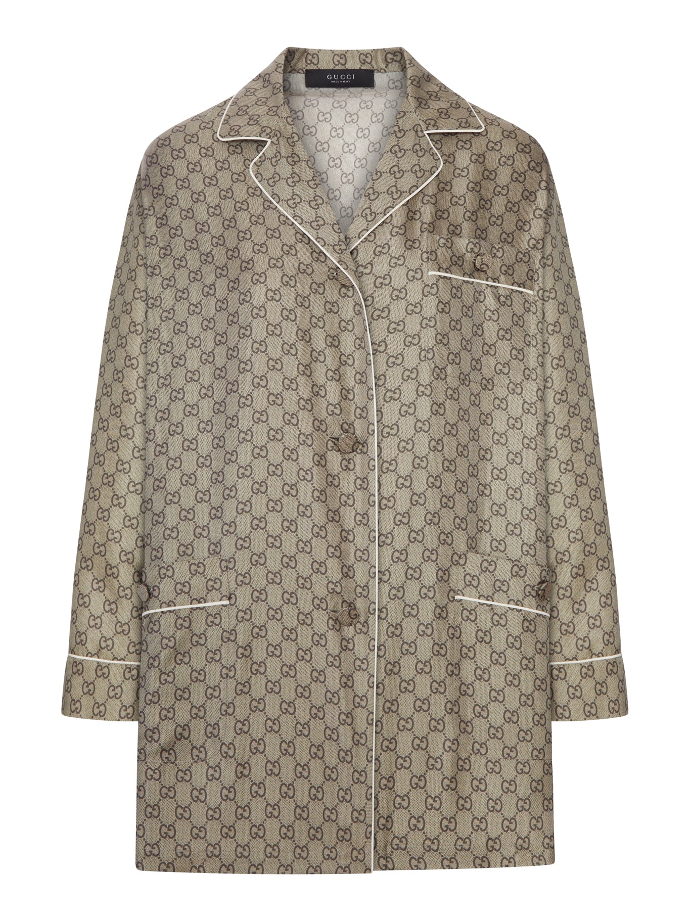 Gucci PRINTED SILK TWILL SHIRT