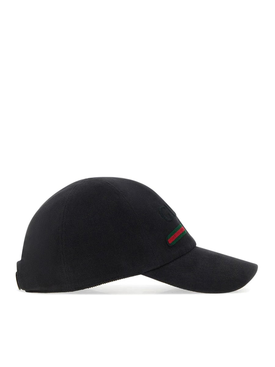Gucci COTTON BASEBALL CAP WITH EMBROIDERY, view 2