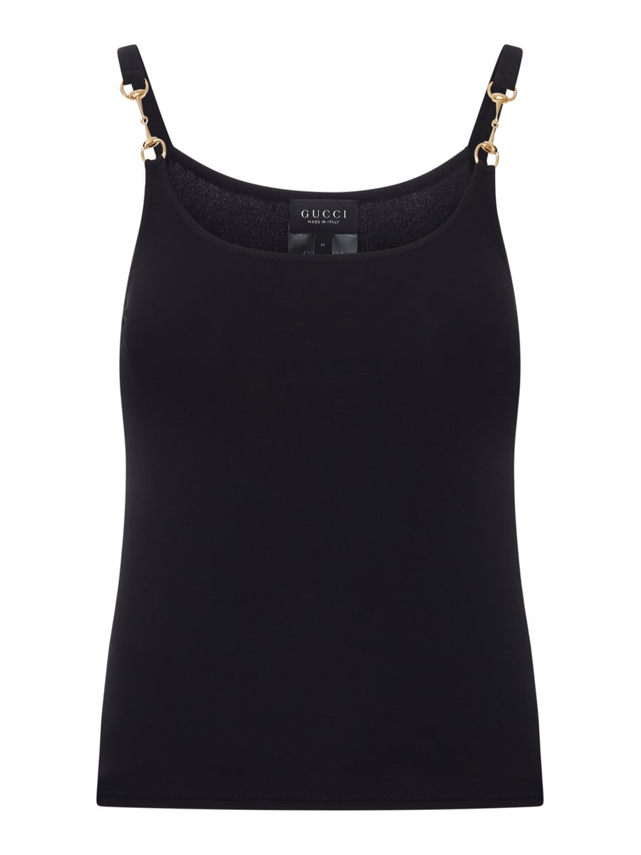 Gucci CRÊPE JERSEY TOP WITH HOOK