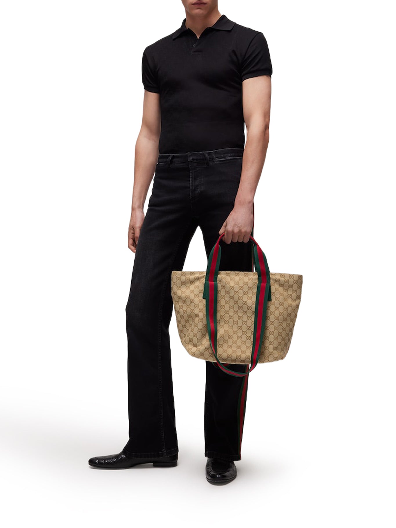 Gucci SMALL GG PRINT SHOPPING BAG, view 2