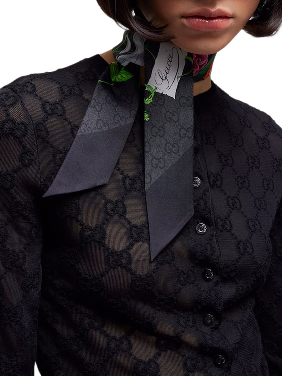 Gucci PRINTED SILK SCARF, view 3
