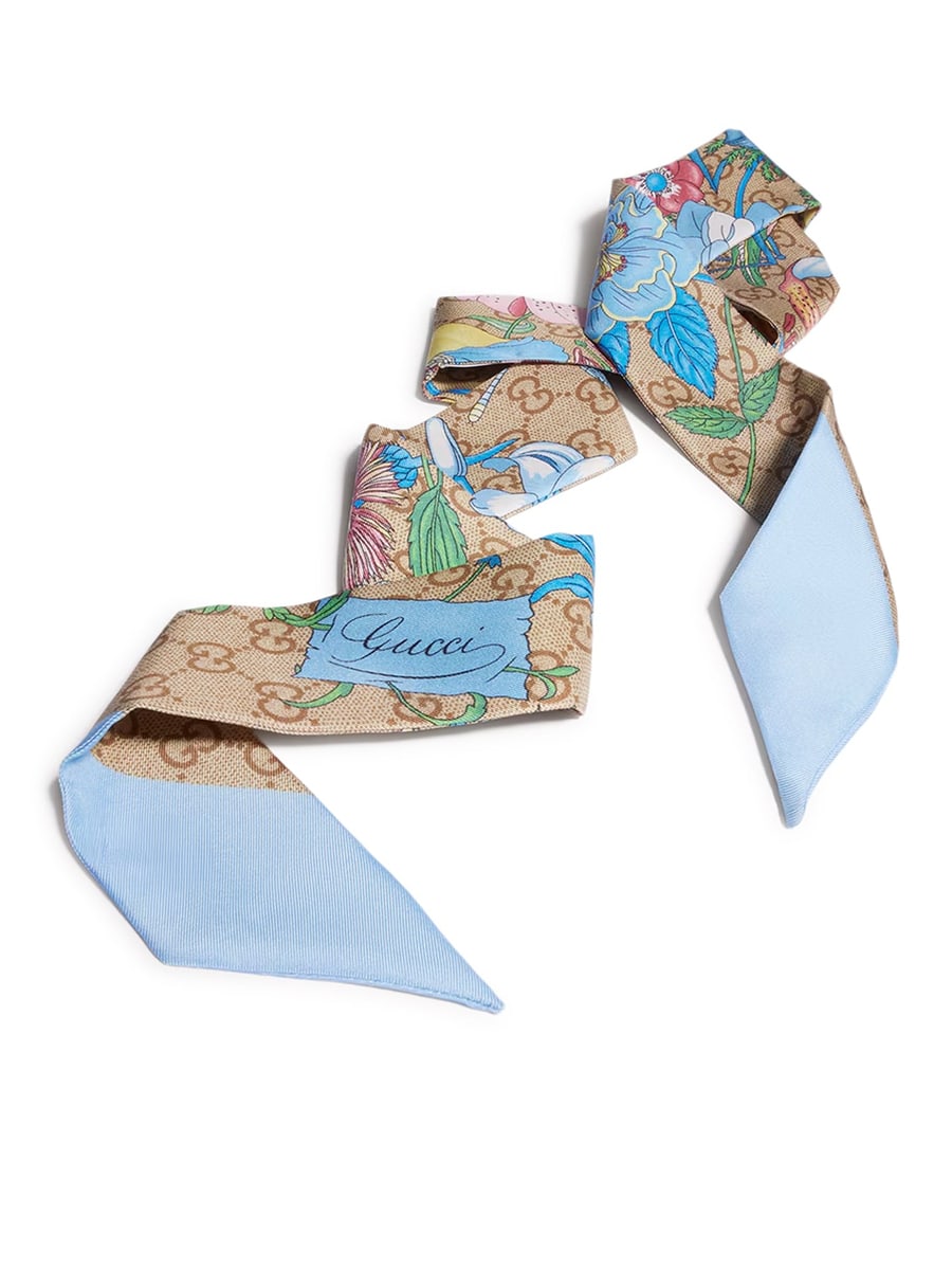 Gucci FLORA SCARF IN PRINTED SILK, view 2