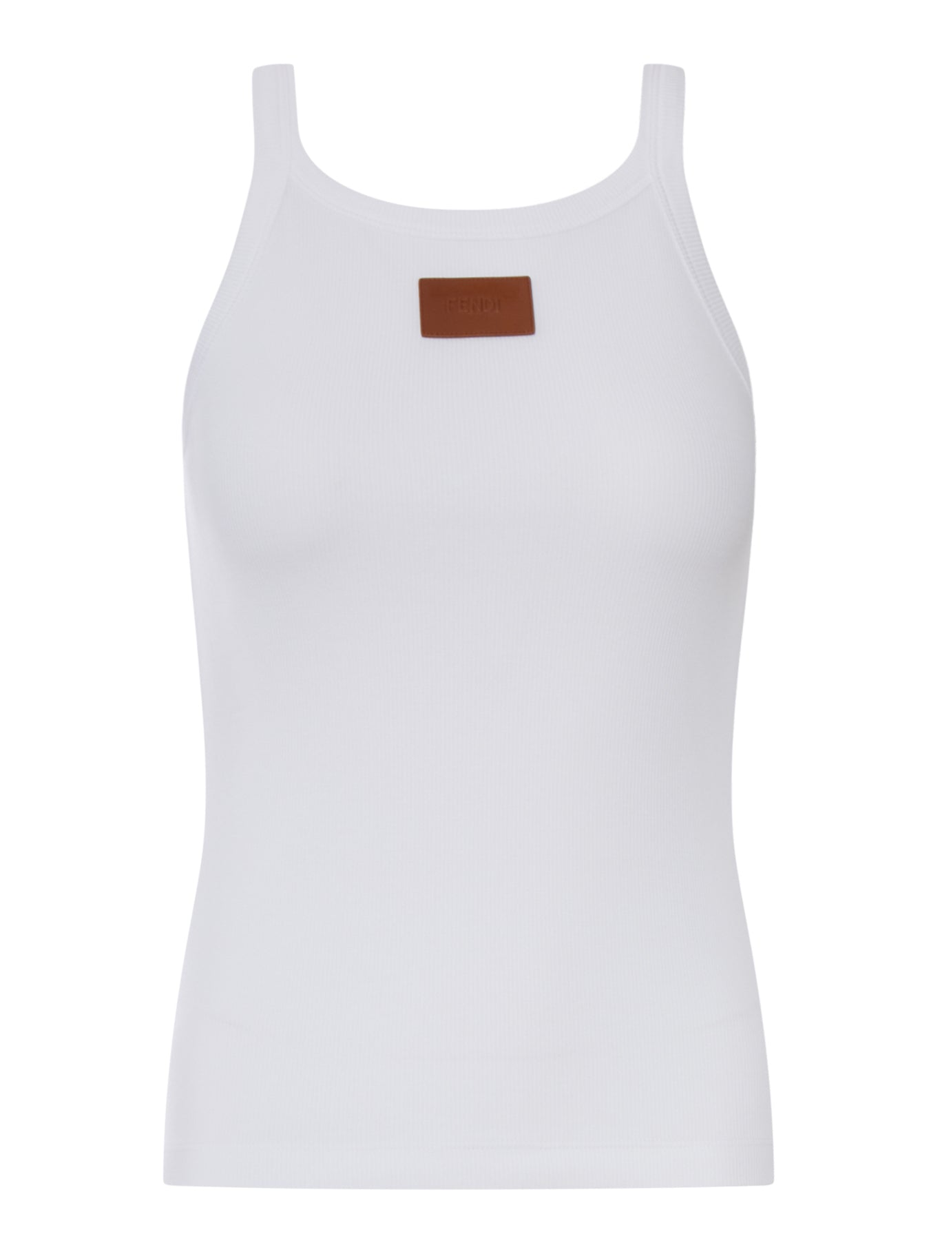 Fendi RIBBED COTTON TOP