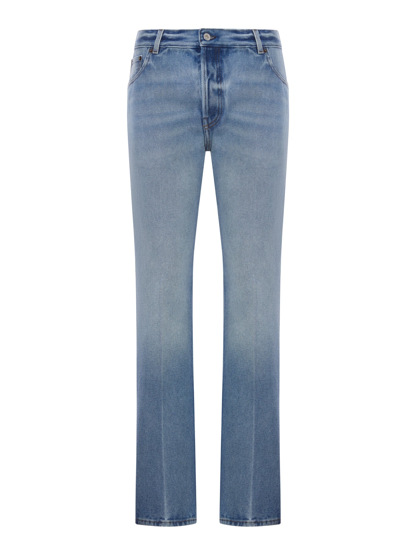 Miu Miu FIVE-POCKET WASHED DENIM TROUSERS
