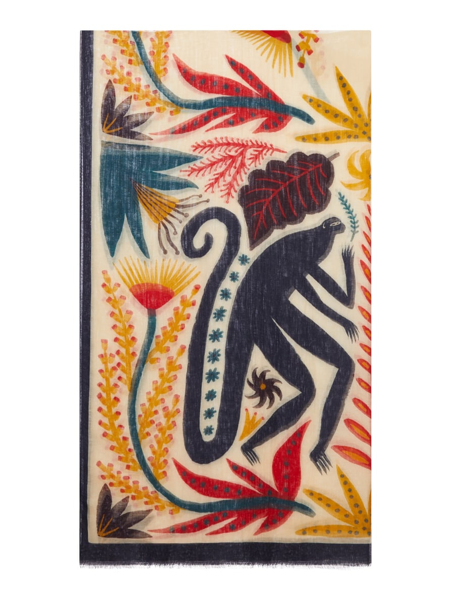 Etro MODAL SCARF WITH MIRROR PRINT