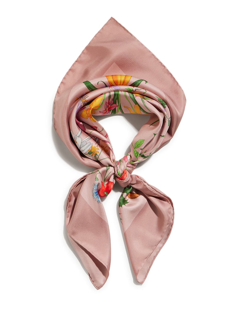 Gucci PRINTED SILK TWILL SCARF, view 2