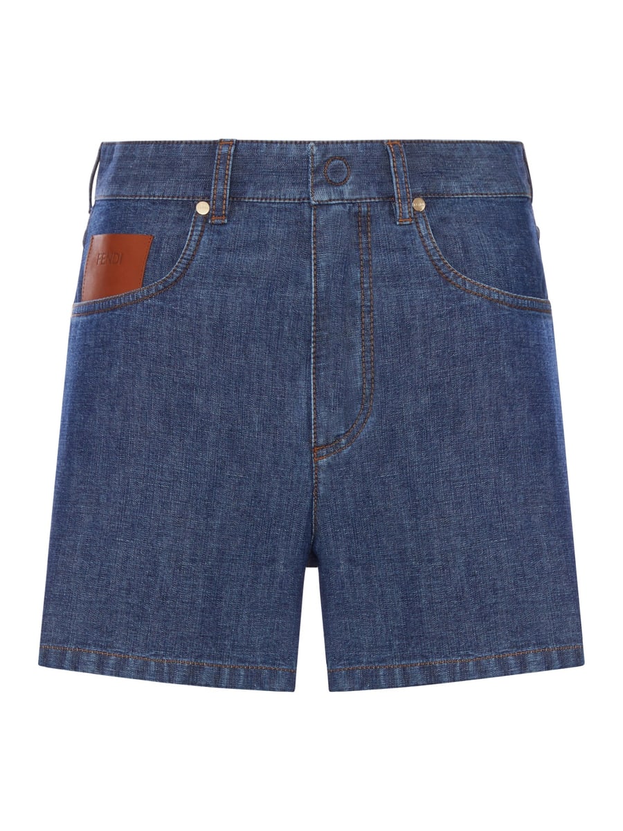 Fendi CHAMBRAY DENIM SHORTS