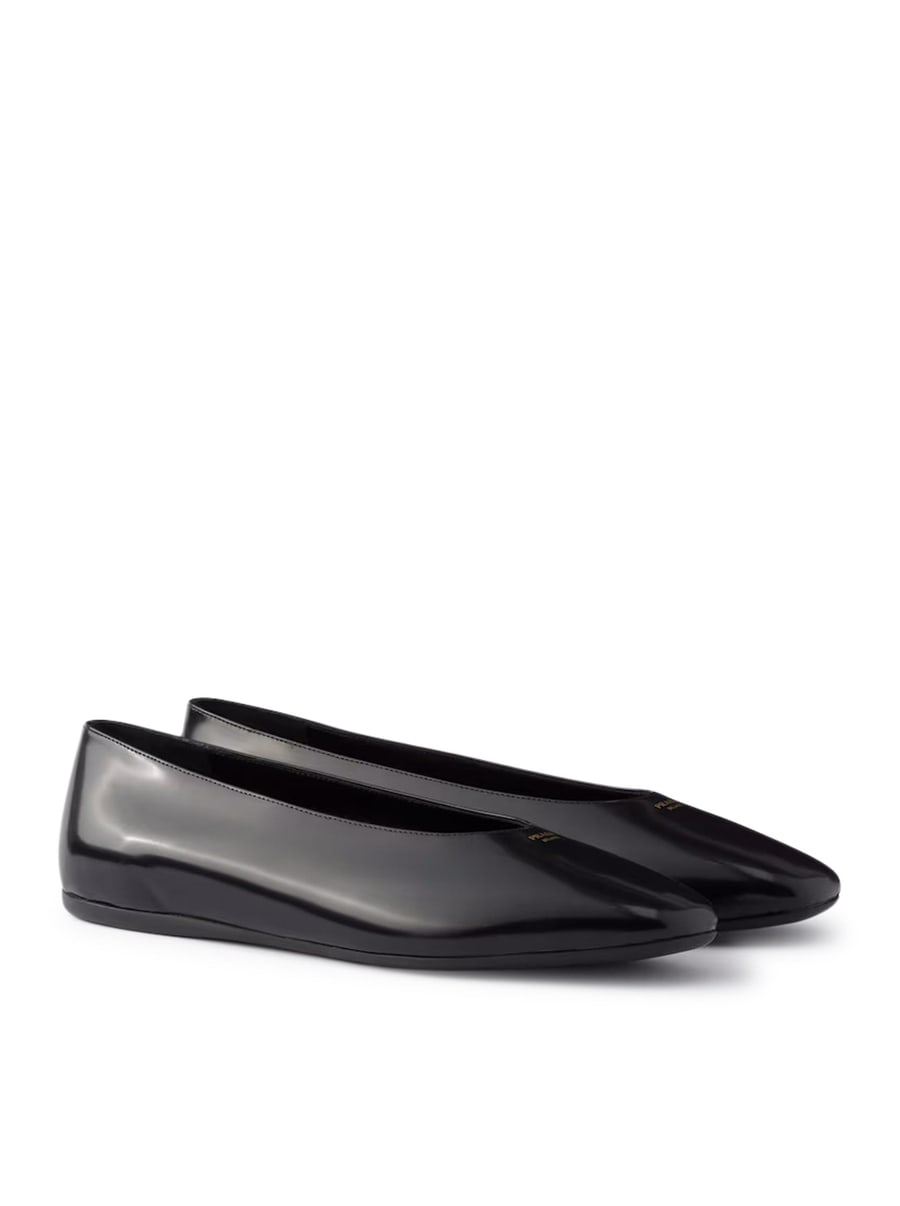 Prada BRUSHED LEATHER BALLERINAS, view 3