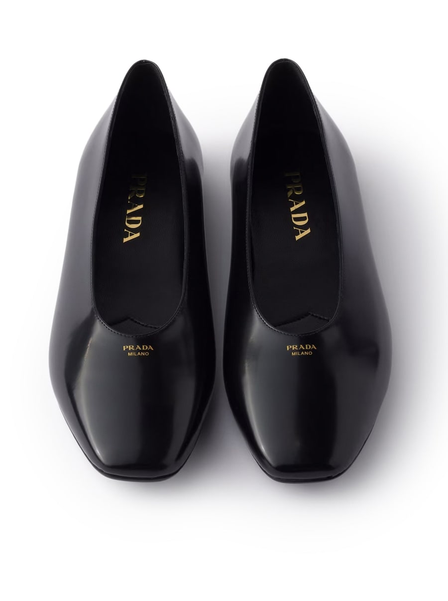 Prada BRUSHED LEATHER BALLERINAS, view 6
