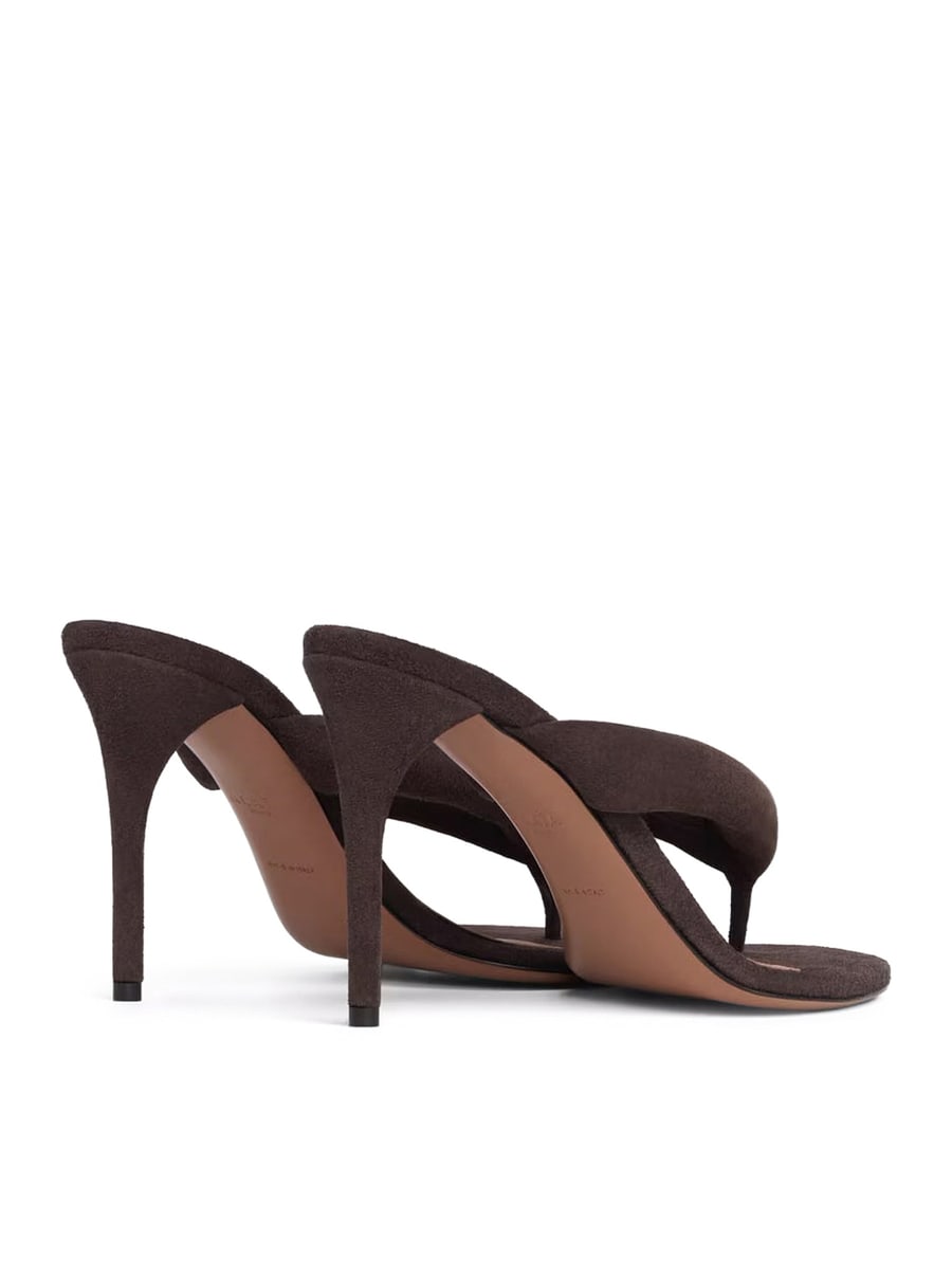 Alaïa SUEDE HEEL SANDALS, view 3