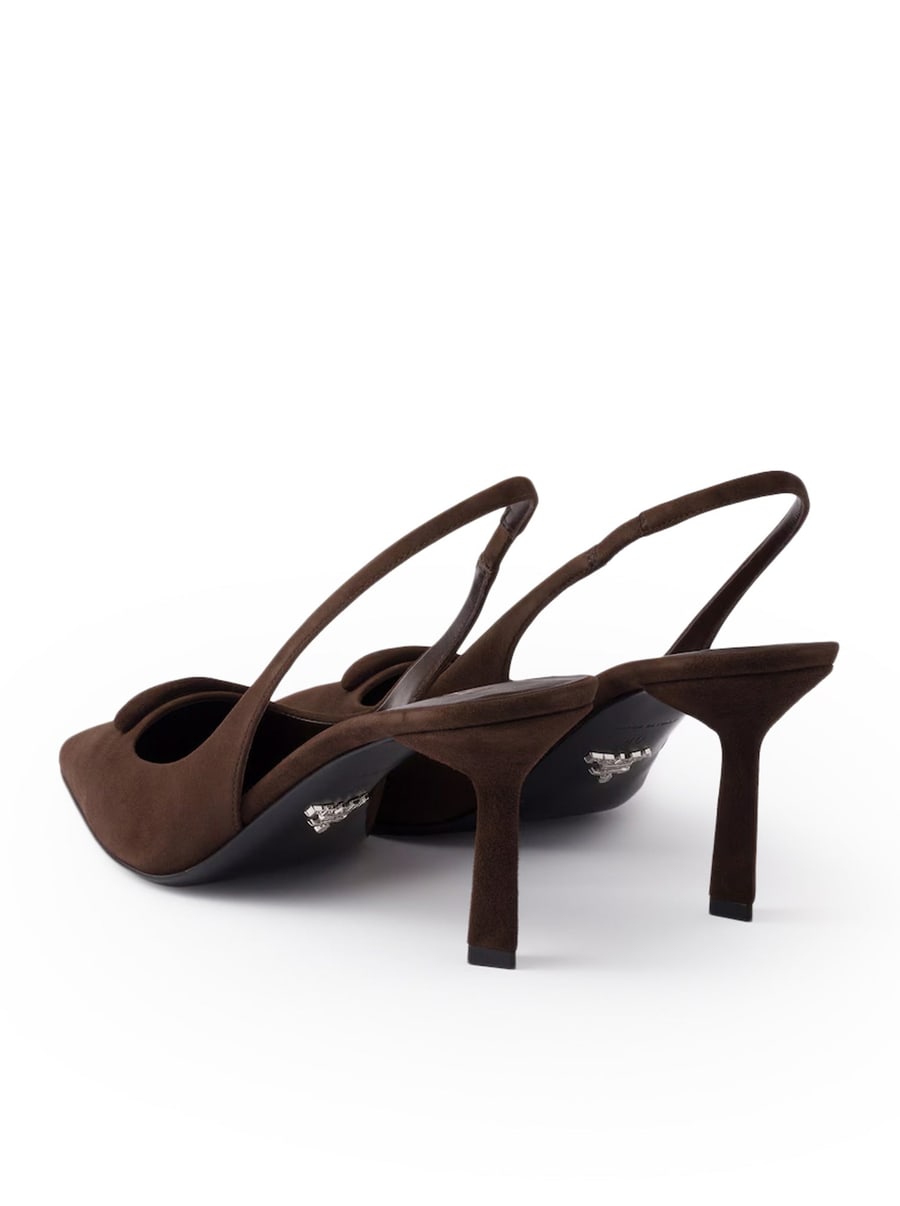 Prada SLINGBACK SUEDE LEATHER PUMPS, view 3