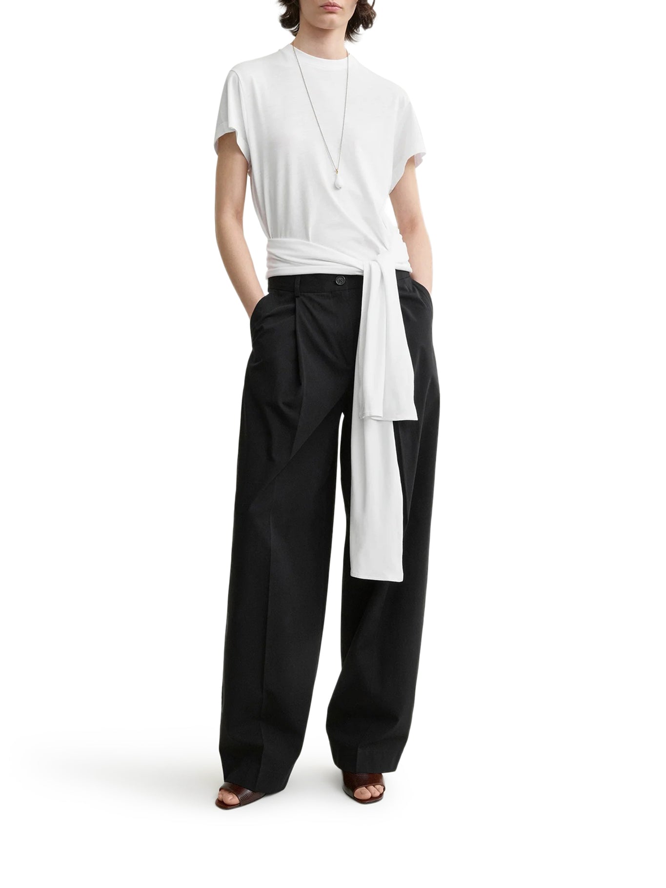 Toteme SINGLE-PLEATED COTTON TROUSERS, view 2