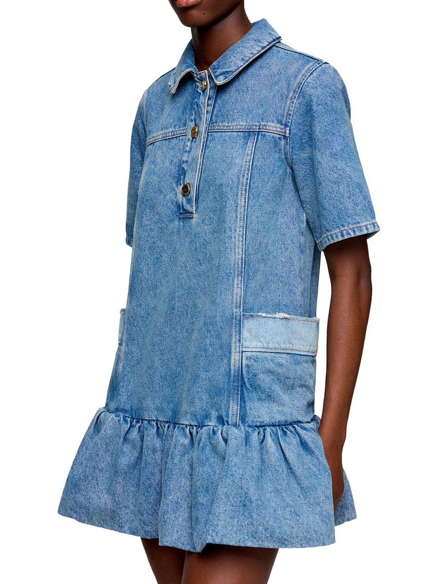 Ganni PATCHWORK DENIM DRESS, view 3