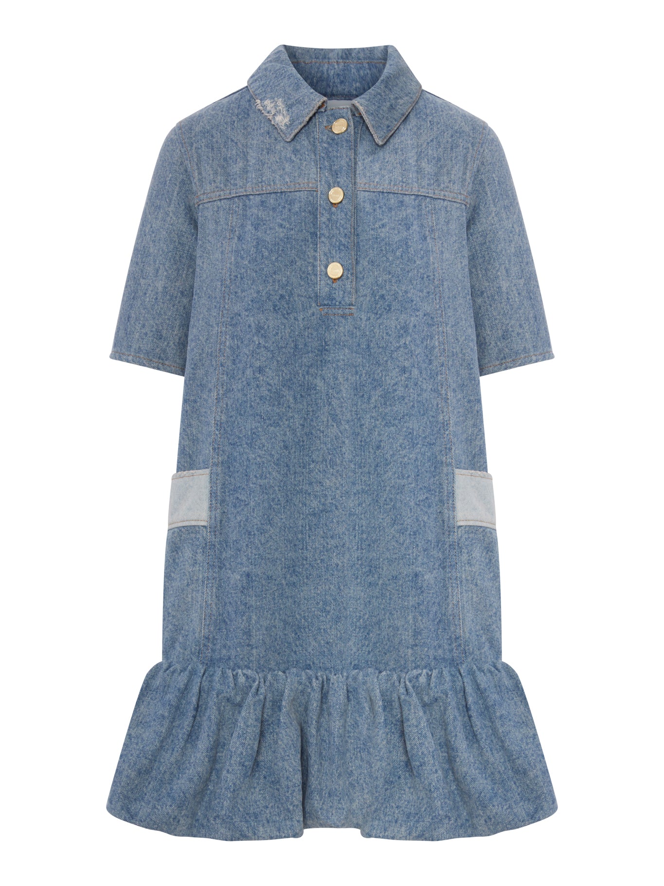Ganni PATCHWORK DENIM DRESS