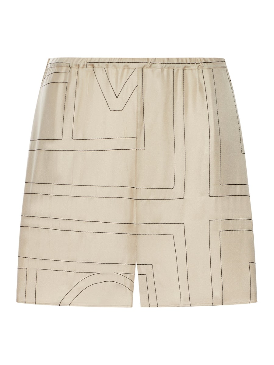 Toteme MONOGRAM SILK SHORTS