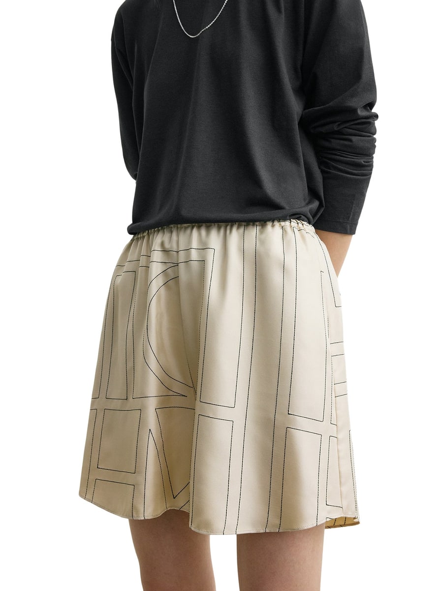 Toteme MONOGRAM SILK SHORTS, view 3