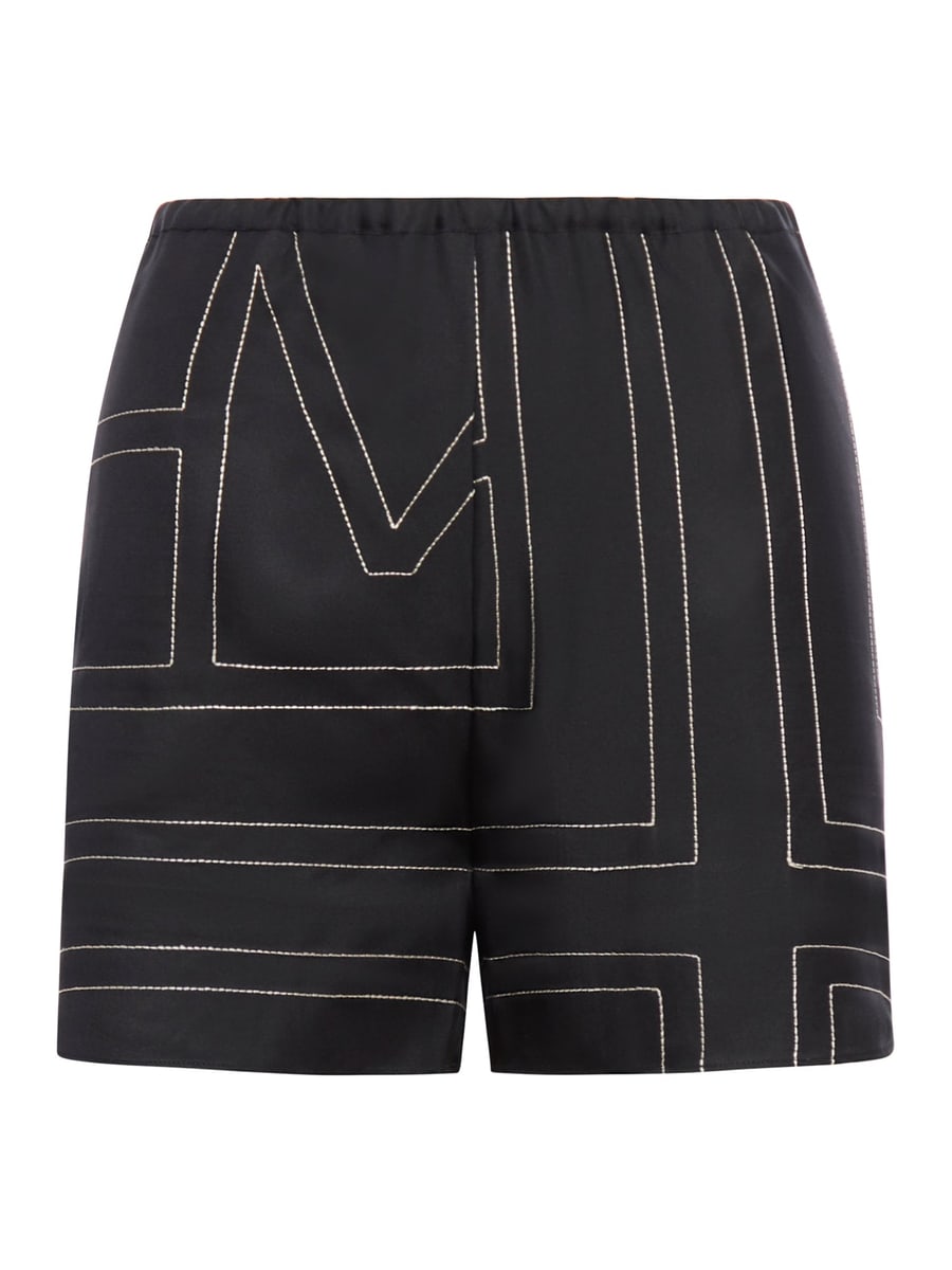 Toteme SHORTS MONOGRAM IN SETA