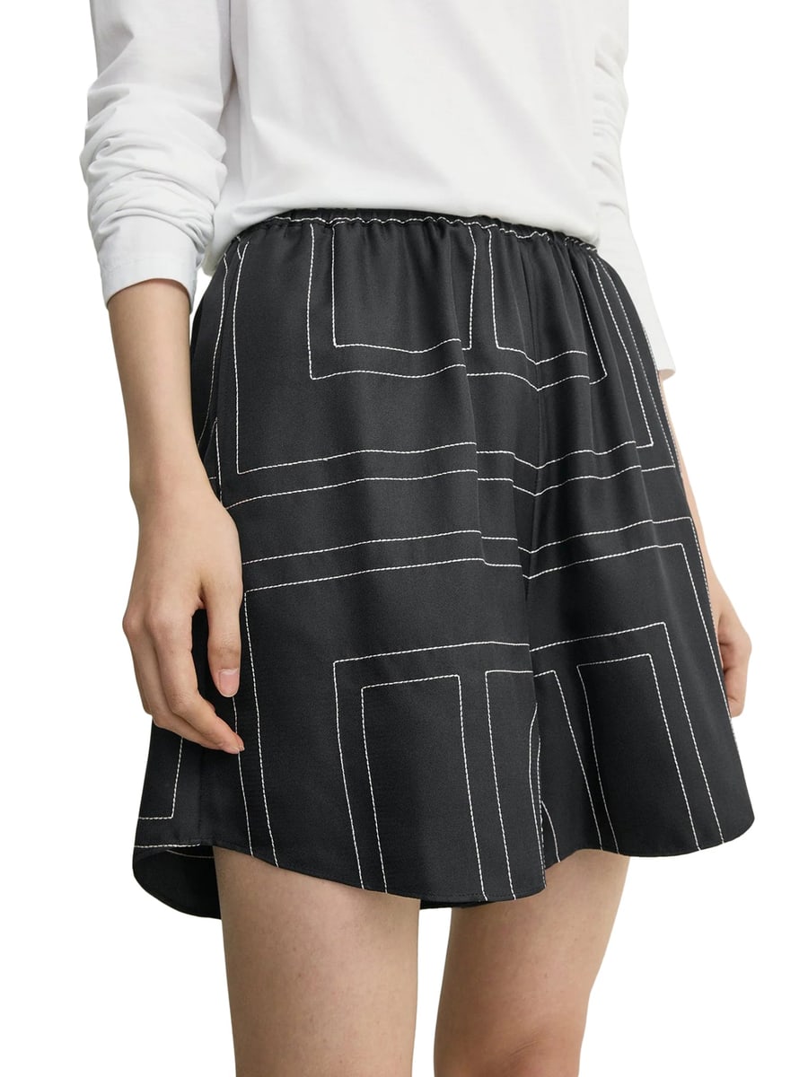 Toteme SHORTS MONOGRAM IN SETA, view 3
