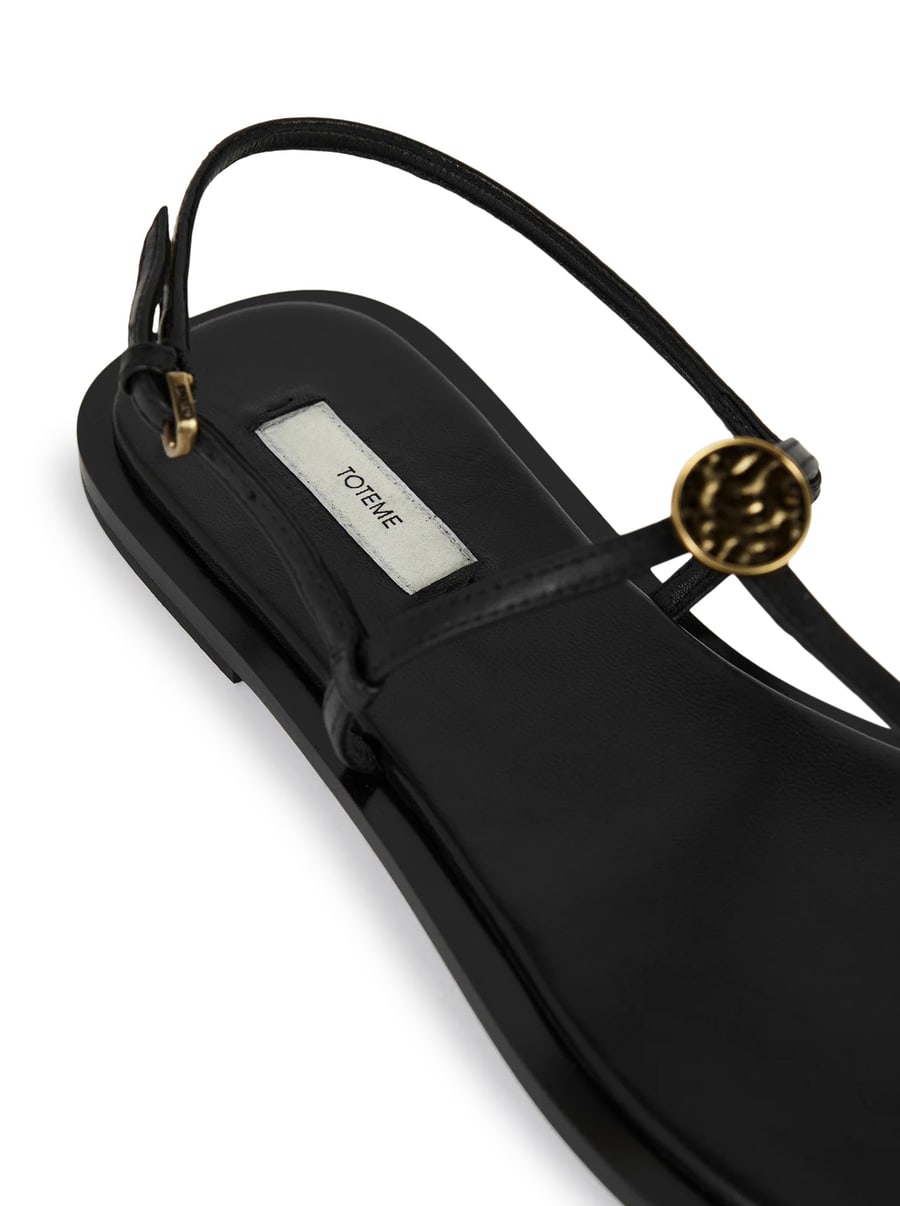 Toteme T-STRAP LEATHER SANDALS, view 6
