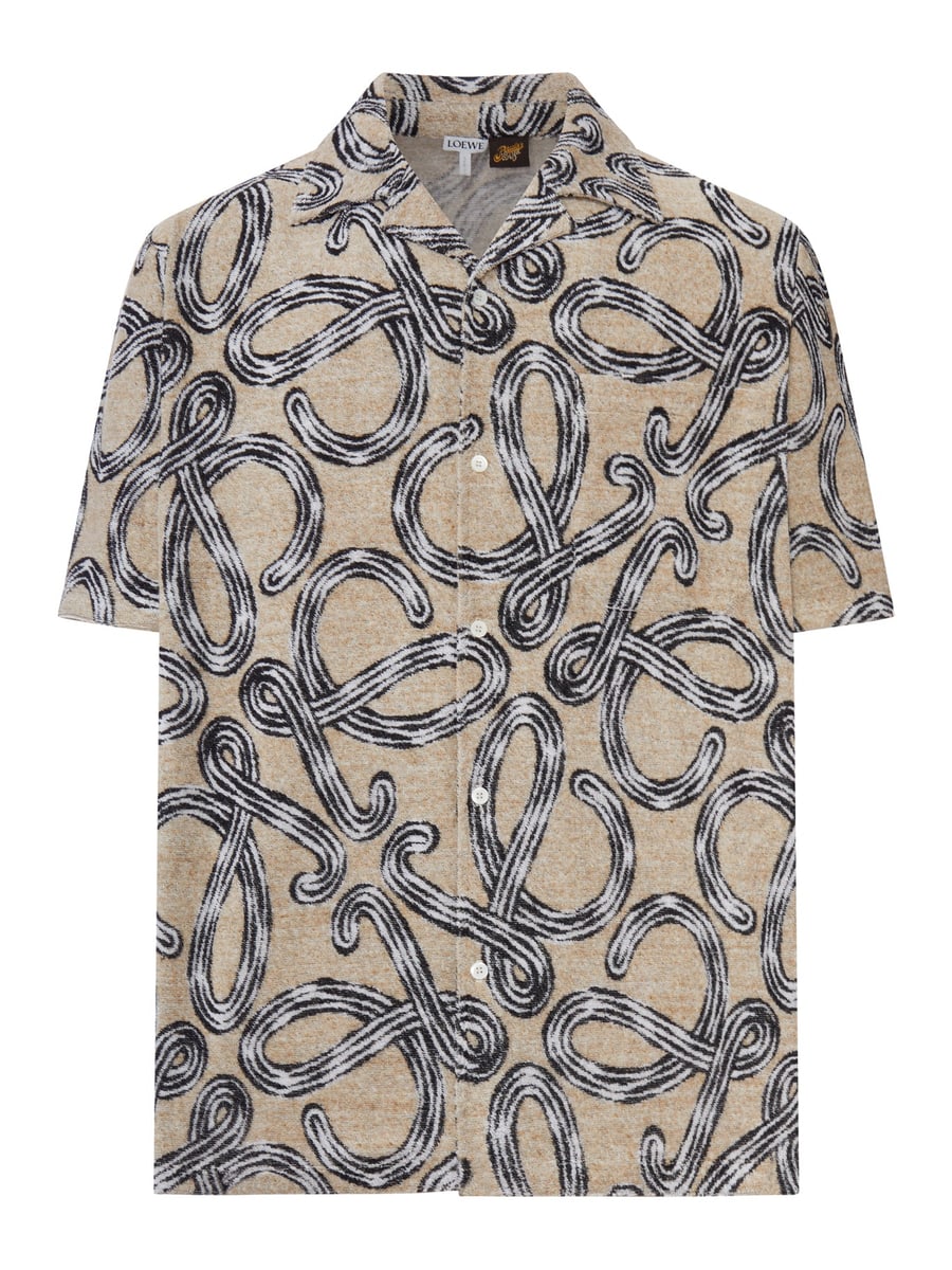 Loewe X Paula's Ibiza SHORT-SLEEVED SHIRT WITH ALL-OVER ANAGRAM